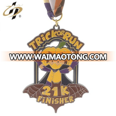 Shuanghua custom made zinc alloy metal enamel metal finisher medal