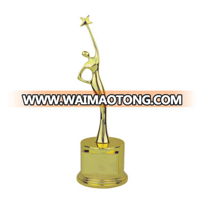 Shuanghua wholesale metal gold trophy and cups with gift box