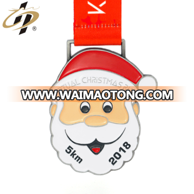 Custom Christmas 5km half marathon running sports medal