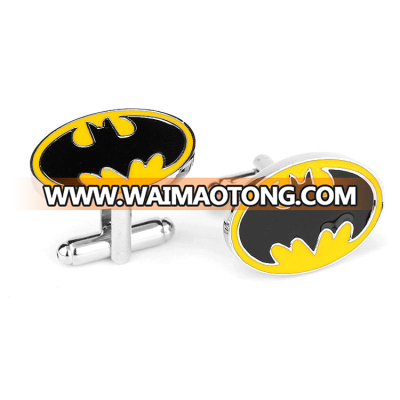 Fashion custom metal batman wedding souvenir gift cufflinks for men