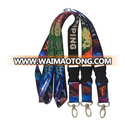 Factory printed satin sublimation lanyards