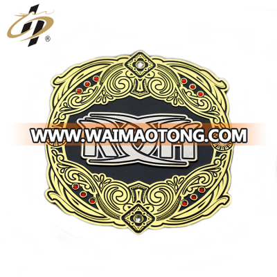 Customize die struck gold silver dual plated metal UFC medallion with diamonds