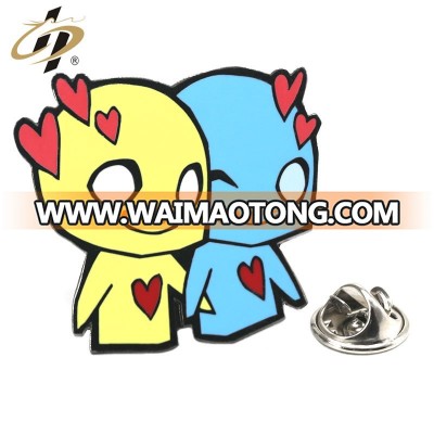 China factory wholesale custom enamel badge emoji lapel pin in metal crafts